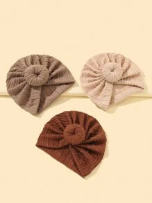 3pcs Baby Knot Decor Hat - Multicolor - View 4