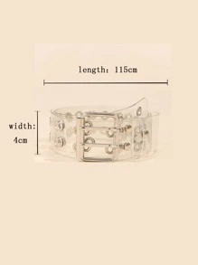 Cinturón transparente con ojal - transparente - Ver 5