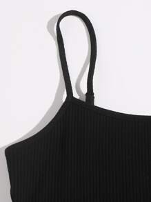 SHEIN VCAY Plus Striped Paneled Self Belted Cami Romper