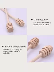 2支木製蜂蜜攪拌棒