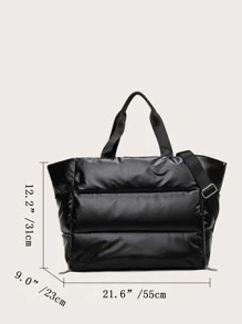 Bolsa De Viaje Acolchada De Gran Capacidad - Negro - Ver 4