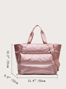 Bolsas tote Liso Doble Asa Deportivo - Rosa Pálido - Ver 4