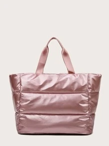 Bolsas tote Liso Doble Asa Deportivo - Rosa Pálido - Ver 5