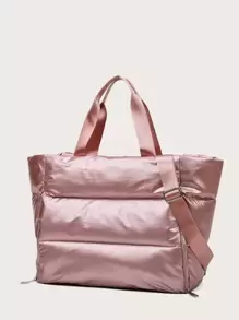 Bolsas tote Liso Doble Asa Deportivo - Rosa Pálido - Ver 7