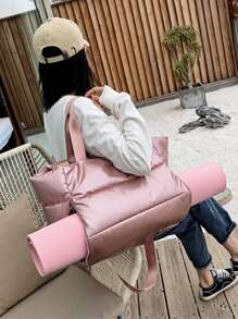 Bolsas tote Liso Doble Asa Deportivo - Rosa Pálido - Ver 9