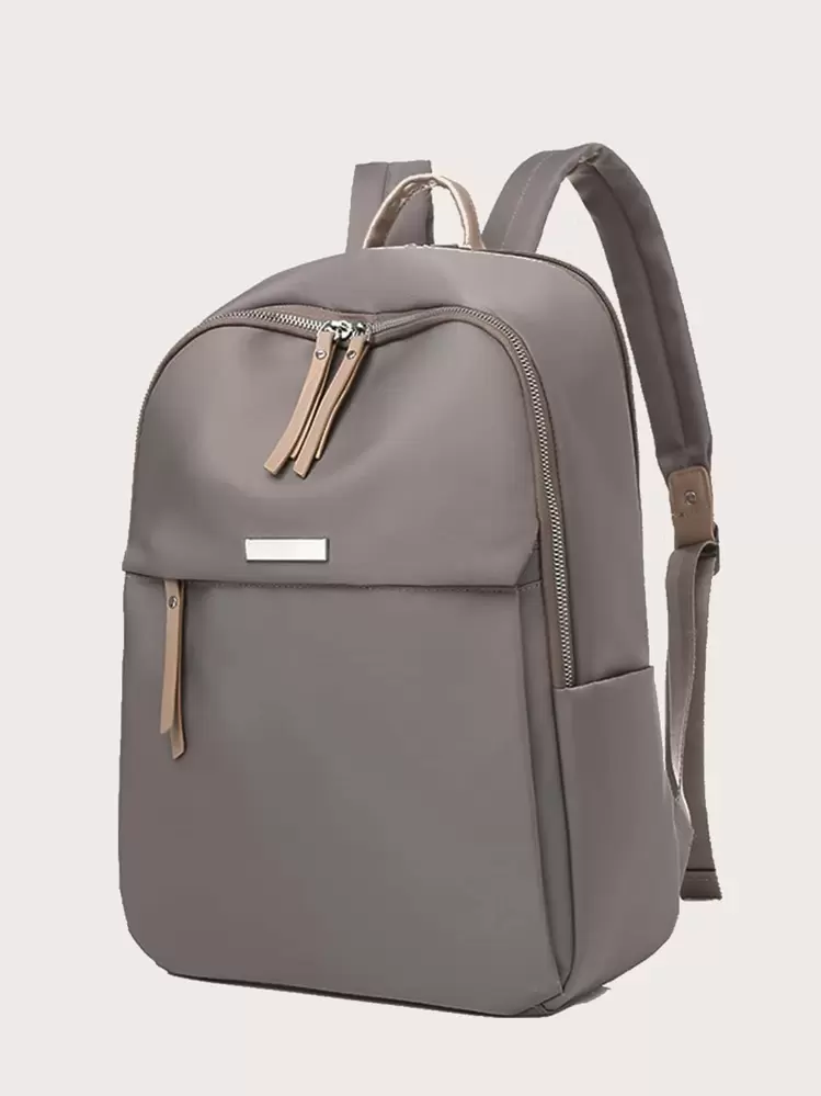 Ayarlanabilir Sade Fashionable Sırt çantası - Haki - Görünüm 1