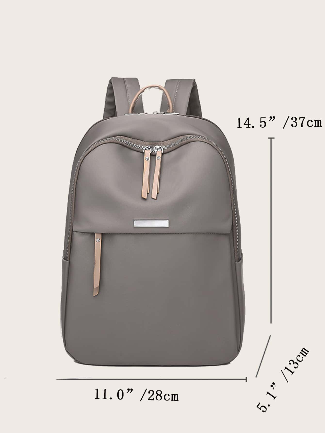 Ayarlanabilir Sade Fashionable Sırt çantası - Haki - Görünüm 6