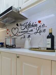 Pegatina gráfica con eslogan para la cocina, adhesivo de pared para decoración del hogar, pegatinas, adhesivo de pared, vinilo para decoraciones del hogar, artículos de decoración de primavera para refrescar tu hogar, pegatinas de decoración Rama, regalos de cumpleaños y graduación, decoración de cocina - Multicolor - Ver 3