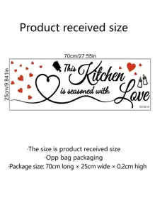 Pegatina gráfica con eslogan para la cocina, adhesivo de pared para decoración del hogar, pegatinas, adhesivo de pared, vinilo para decoraciones del hogar, artículos de decoración de primavera para refrescar tu hogar, pegatinas de decoración Rama, regalos de cumpleaños y graduación, decoración de cocina - Multicolor - Ver 4