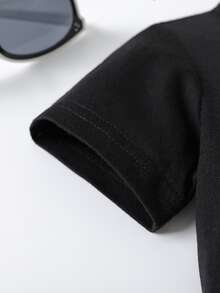 Bộ đồ Em bé Lá thư Giải trí - màu đen - Xem 5