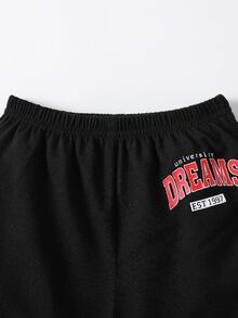 Bộ đồ Em bé Lá thư Giải trí - màu đen - Xem 7