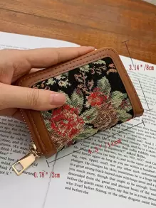 Large Floral Pattern Small Wallet Multi-Card Card Organizer For Storage Cards Lightweight Portable Card ID Card White-Collar Workers For Female For Holiday For Anniversary For Birthday Gift Gift Accessories Gift Hibiscus Card Holder Card Holder Wallet Business Card Holder Credit Card Holder Card Holder Women For Women Wallet Mini Wallet Purse Wallet Card Wallet