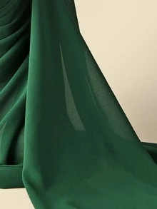 1 Khăn Hijab voan dành cho nữ, Khăn choàng đầu màu trơn mềm mại và thân thiện với da, Khăn quàng cổ đi biển màu trắng, Thiết kế kéo dài để sử dụng bảo thủ và thông thường - Màu xanh lá cây đậm - Xem 3