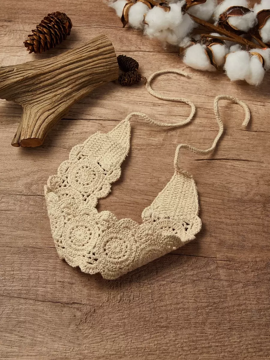 1pc Hollow Out Knit Headband, Suitable For Daily Hairstyle Decoration Turban Headband Sweatband, School Stuff, College, Headbands Fall Winter Hair Band Hair Accessories For Women For Vacation Outfits Woman Elegant Scarf Women Bandanas Soft Headwrap