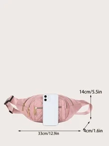 Riñonera acolchada, bandolera acolchada para mujer, bandolera con cremallera frontal, monedero informal en el pecho con orificio para auriculares