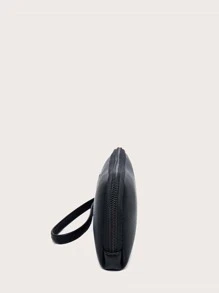 金属树形细节超薄便携现金白领女性大学工作商务通勤办公室周年纪念情侣生日礼物情人节礼物女士钱包钱包长款钱包腕带钱包 - 黑色 - 查看 3