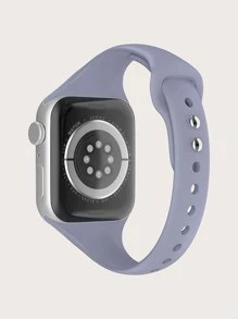 Silicone Watchband Compatible With Apple Watch - Dusty Purple - View 2