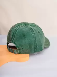 1pc Y2k Style Coconut Tree Embroidered Washed Baseball Cap, Outdoor Sun Hat For Sports, Daily Commute Street