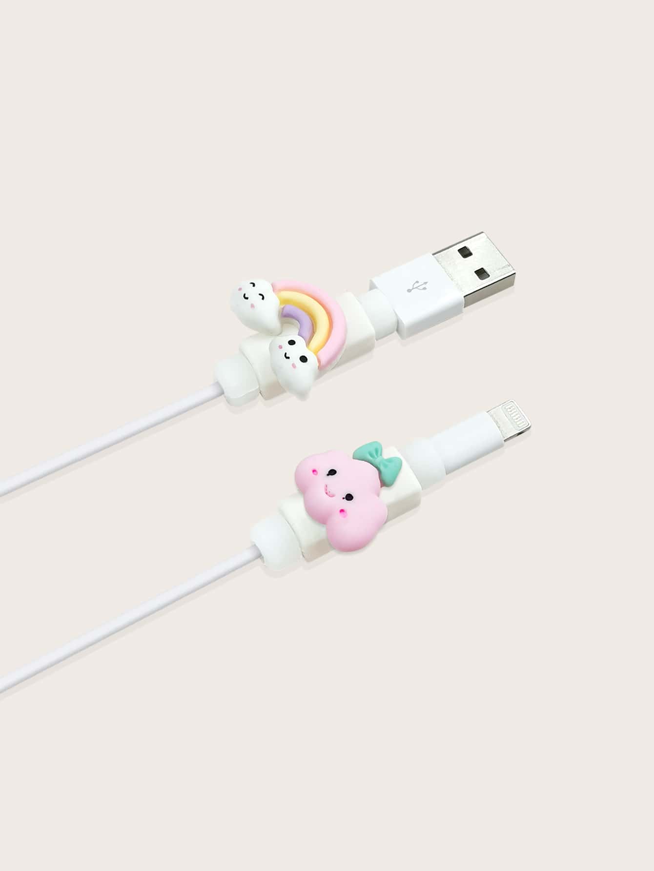 2 bộ bảo vệ đường dữ liệu thiết kế đám mây hoạt hình - Hồng - Xem 1