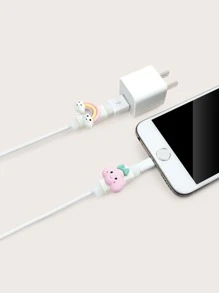 2 bộ bảo vệ đường dữ liệu thiết kế đám mây hoạt hình - Hồng - Xem 2