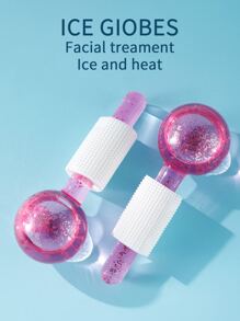 2pcs Facial Massage Ice Hockey - Pink - View 2