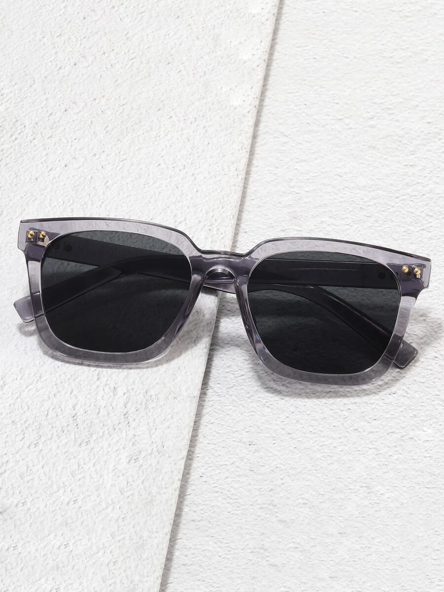 Stylish Decorative Other Shaped Eyeglasses For Men - Dark Grey - View 1