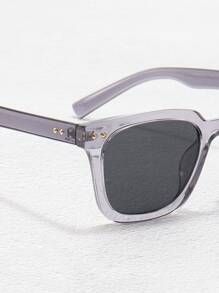 Stylish Decorative Other Shaped Eyeglasses For Men - Dark Grey - View 6