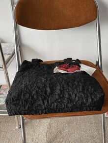 Bolso tote con diseño de flor - Negro - Ver 5