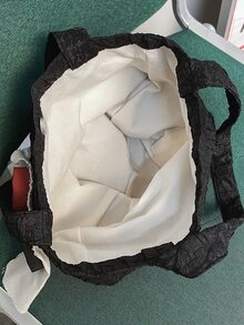 Bolso tote con diseño de flor - Negro - Ver 6