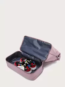 Bolsa de viaje con cremallera Bolsa de equipaje Bolsa para pasar la noche Bolsa de mano Bolsa de gimnasio para el trabajo Útiles escolares Cosas escolares para el regreso a la escuela para estudiantes Bolsos de mano Bolsa de fin de semana Bolsas de mano para vacaciones al aire libre - Rosa vieja - Ver 5