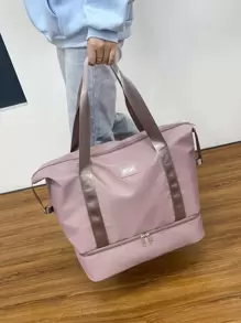 Bolsa de viaje con cremallera Bolsa de equipaje Bolsa para pasar la noche Bolsa de mano Bolsa de gimnasio para el trabajo Útiles escolares Cosas escolares para el regreso a la escuela para estudiantes Bolsos de mano Bolsa de fin de semana Bolsas de mano para vacaciones al aire libre - Rosa vieja - Ver 8