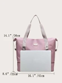 Bolsa de viaje con cremallera Bolsa de equipaje Bolsa para pasar la noche Bolsa de mano Bolsa de gimnasio para el trabajo Útiles escolares Cosas escolares para el regreso a la escuela para estudiantes Bolsos de mano Bolsa de fin de semana Bolsas de mano para vacaciones al aire libre - Rosa vieja - Ver 9