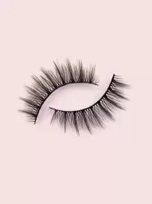 5pairs Full false lashes  Natural Long 12mm Pointy False Eyelashes - Black - View 3