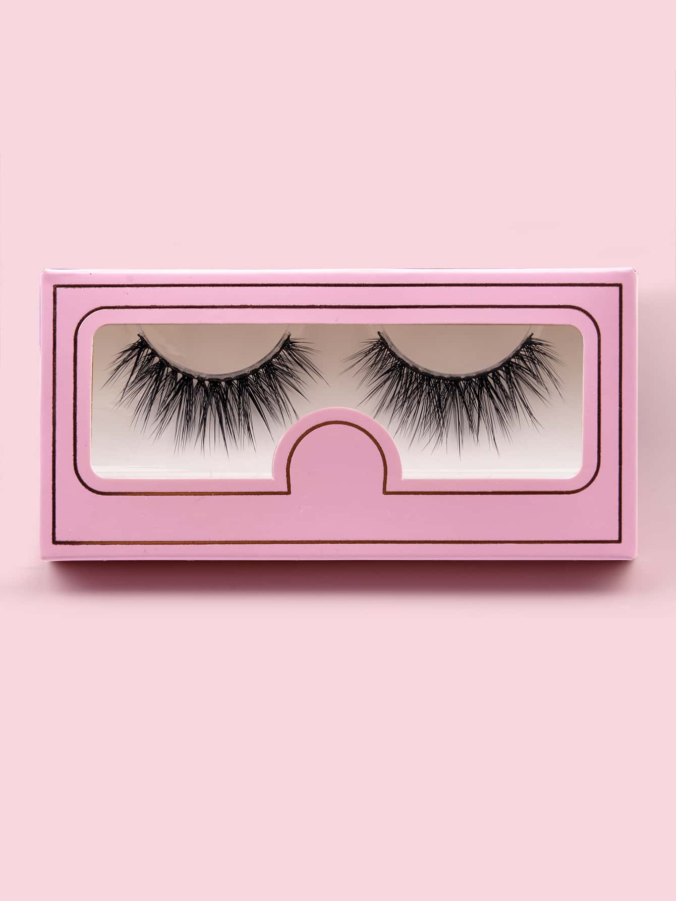 Homaylash 1對充分假睫毛自然纖長15mm交叉豐盈假睫毛 - 黑色 - 查看 1