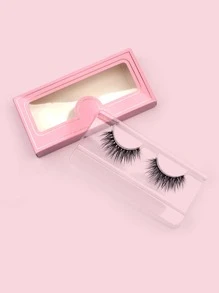 Homaylash 1對充分假睫毛自然纖長15mm交叉豐盈假睫毛 - 黑色 - 查看 4