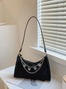 Kim loại Trang trí Bướm Cái túi - màu đen - Xem 1