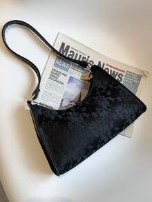 Kim loại Trang trí Bướm Cái túi - màu đen - Xem 2