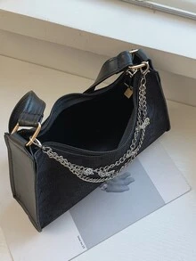 Kim loại Trang trí Bướm Cái túi - màu đen - Xem 4