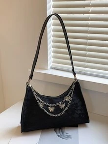 Kim loại Trang trí Bướm Cái túi - màu đen - Xem 5