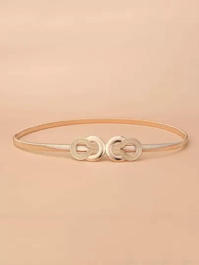 Elegant 1pc Women Geometric Buckle Corset Belt Halloween Summer, School Fall, Autumn, Halloween