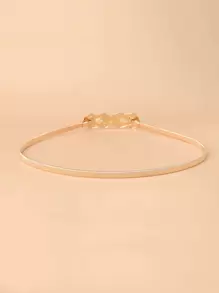 Cinturón de corsé con hebilla geométrica elegante para vestidos de verano, escuela, otoño, Halloween - Dorado - Ver 3