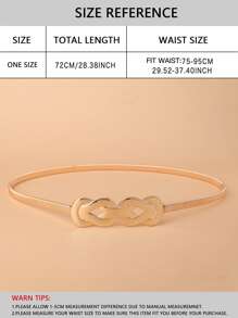 Cinturón de corsé con hebilla geométrica elegante para vestidos de verano, escuela, otoño, Halloween - Dorado - Ver 5