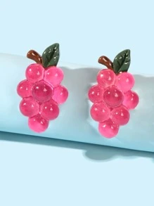 Hoa tai đinh tán trang trí bằng nho - Nhiều màu - Xem 1