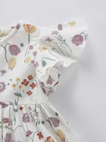 Đầm em bé Xù Hoa Dễ thương - trắng - Xem 3