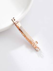 Rhinestone Decor Hair Clip - Gold - View 2
