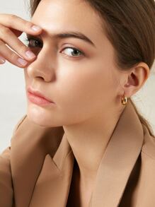 Vòng khuyên tai Tối giản - Vàng - Xem 1