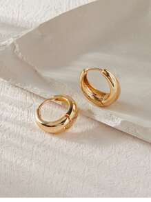 Vòng khuyên tai Tối giản - Vàng - Xem 3