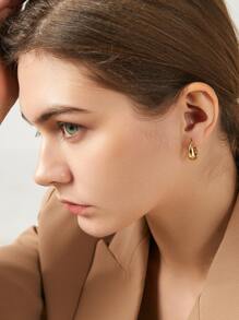 Vòng khuyên tai Tối giản - Vàng - Xem 4