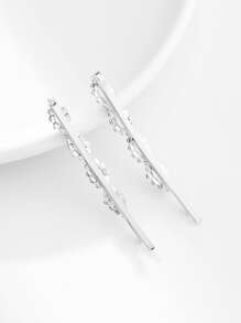 2个装水钻几何装饰发夹，皇家发卡，爪夹，发卡，学习用品，发夹，发饰