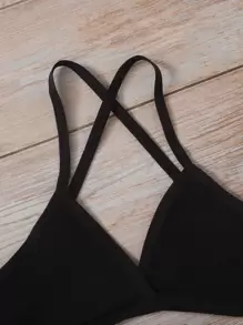 5 piezas Sujetador de canalé con tira cruzada - Multicolor - Ver 5